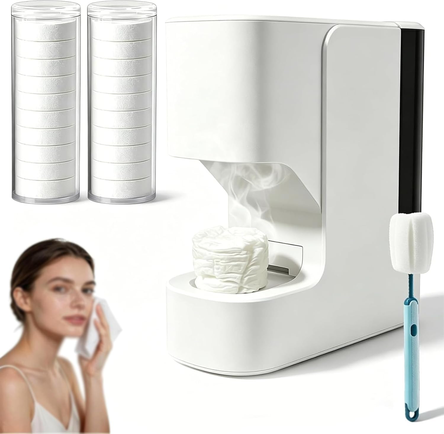 ZHJOPP Hot Towel Dispenser, Automatic Towel Warmer Disposable, 55°C Constant Temp, Compressed Towels Wamer Heater Machine