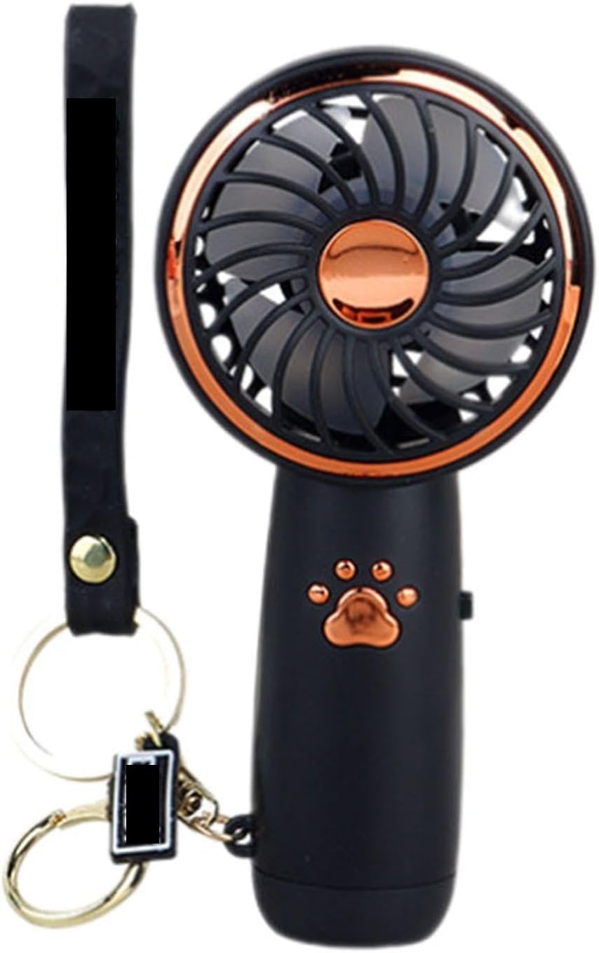 Ventilador de mano compacto para combatir el calor en la biblioteca o viajes