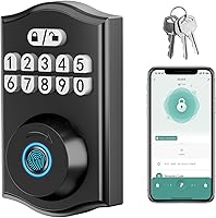 Vista 1 de Cerradura de puerta inteligente - Entrada sin llave con huella dactilar/Bluetooth APP control/contraseña, bloqueo automático, código de una sola