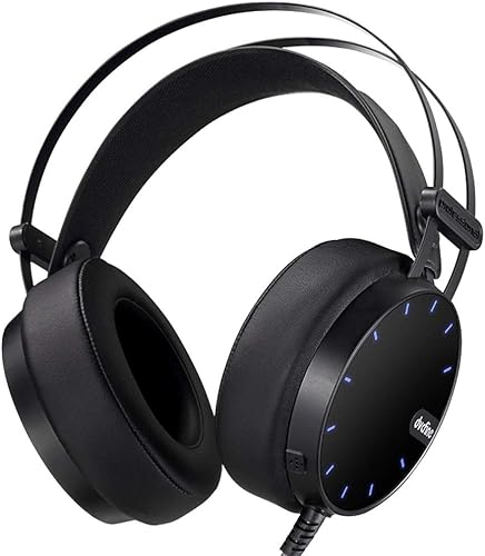 YQEJ Cuffie Gioco per riduzione del Rumore montate sulla Testa Cuffie Stereo con Microfono con Cavo per Surround Stereo YQEJ Cuffie Gioco per riduzione del Rumore montate sulla Testa Cuffie Stereo con Microfono con Cavo per Surround Stereo
