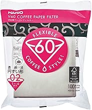Hario V60 Paper Filter, 02W, For 1-4 Cups, Pack of 100 (VCF-02-100W)
