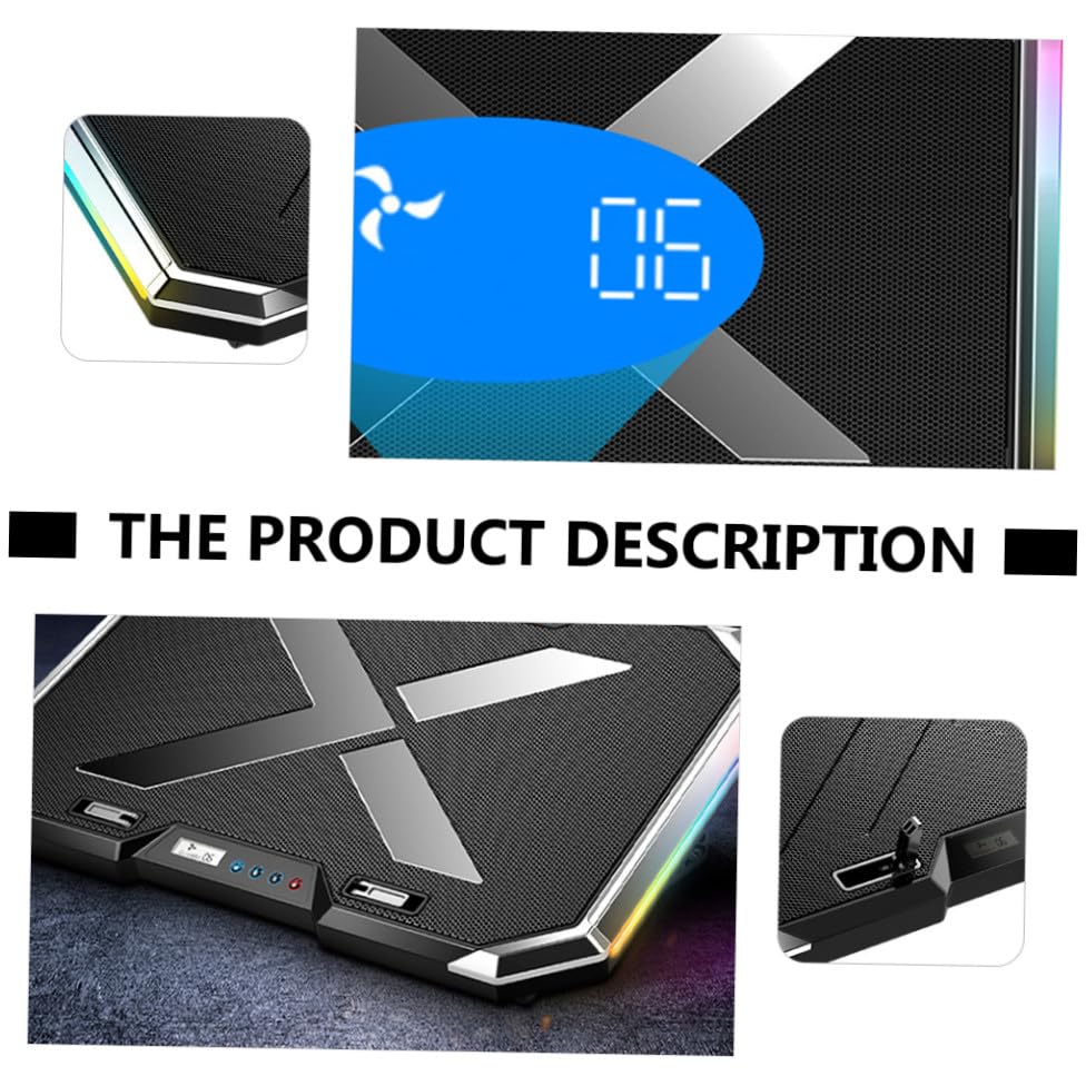 Base para portátil con ventilador RGB ajustable Uonlytech miniatura 7