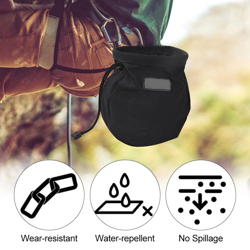 Bolsa de Magnesio para Escalada con Cinturón Ajustable - Chalk Bag para Aire Libre y Escalada Roca