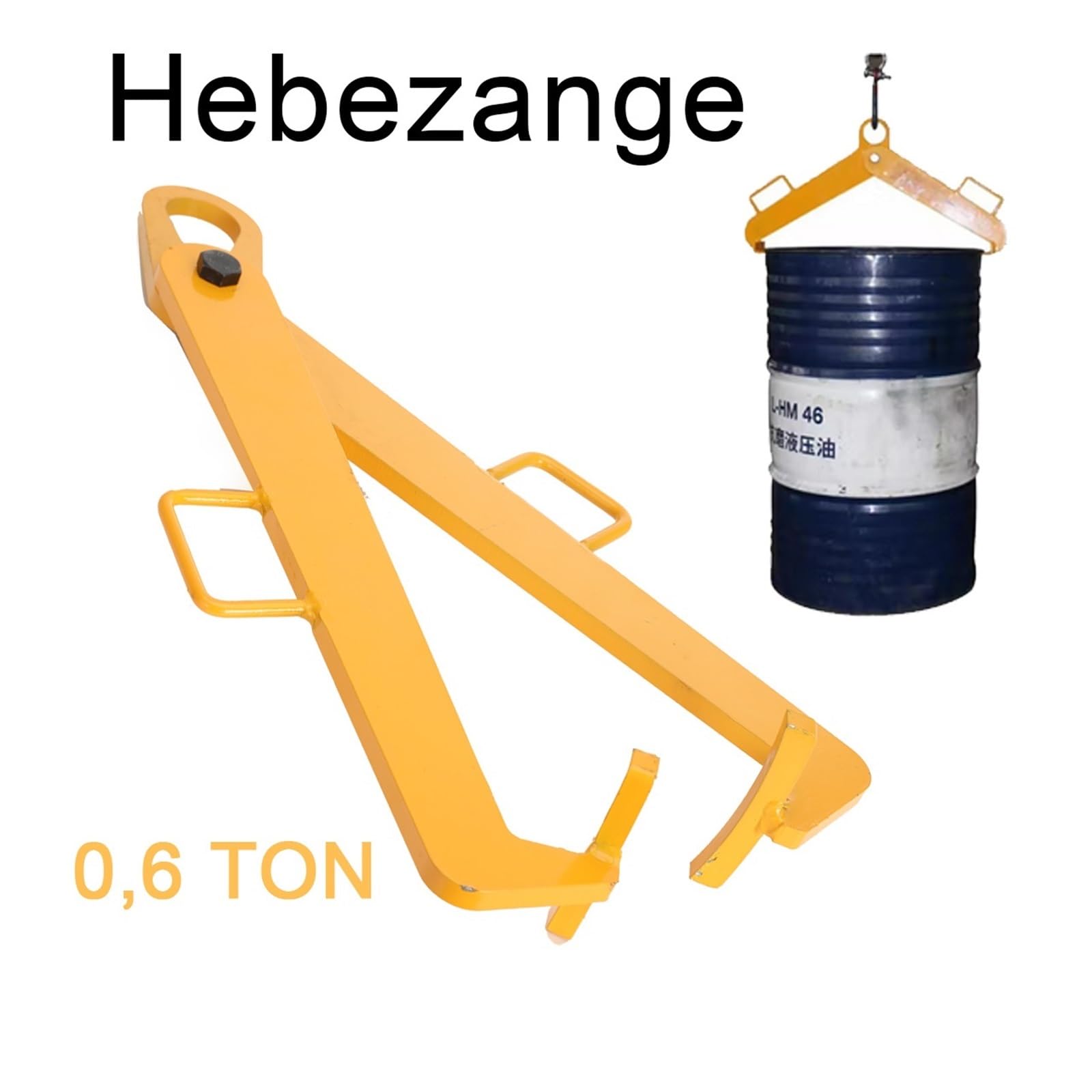 Hebezange for 0,6 Tonnen Ölfass, Kettengehänge, Kran, Hebezange for Ölfass aus Eisen, Öltank, kann for Gabelstapler verwendet werden