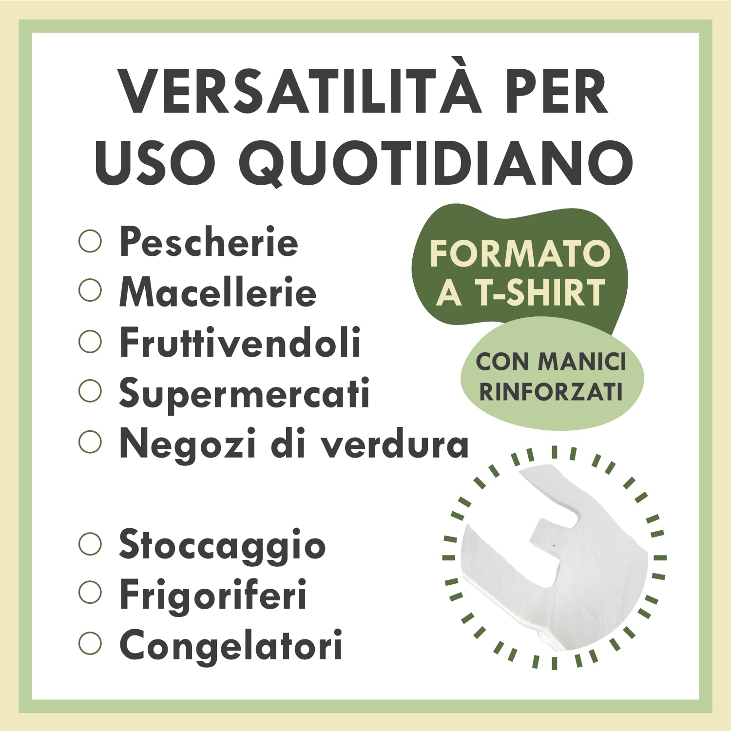 Zenic | Sacchetti Trasparenti Per Alimenti | 40x50 Cm Pack 200 Unità | Shopper Plastica con Manici per Spesa | Frutta e Verdura, Macelleria, Pescheria, Congelatore, Negozio e Casa