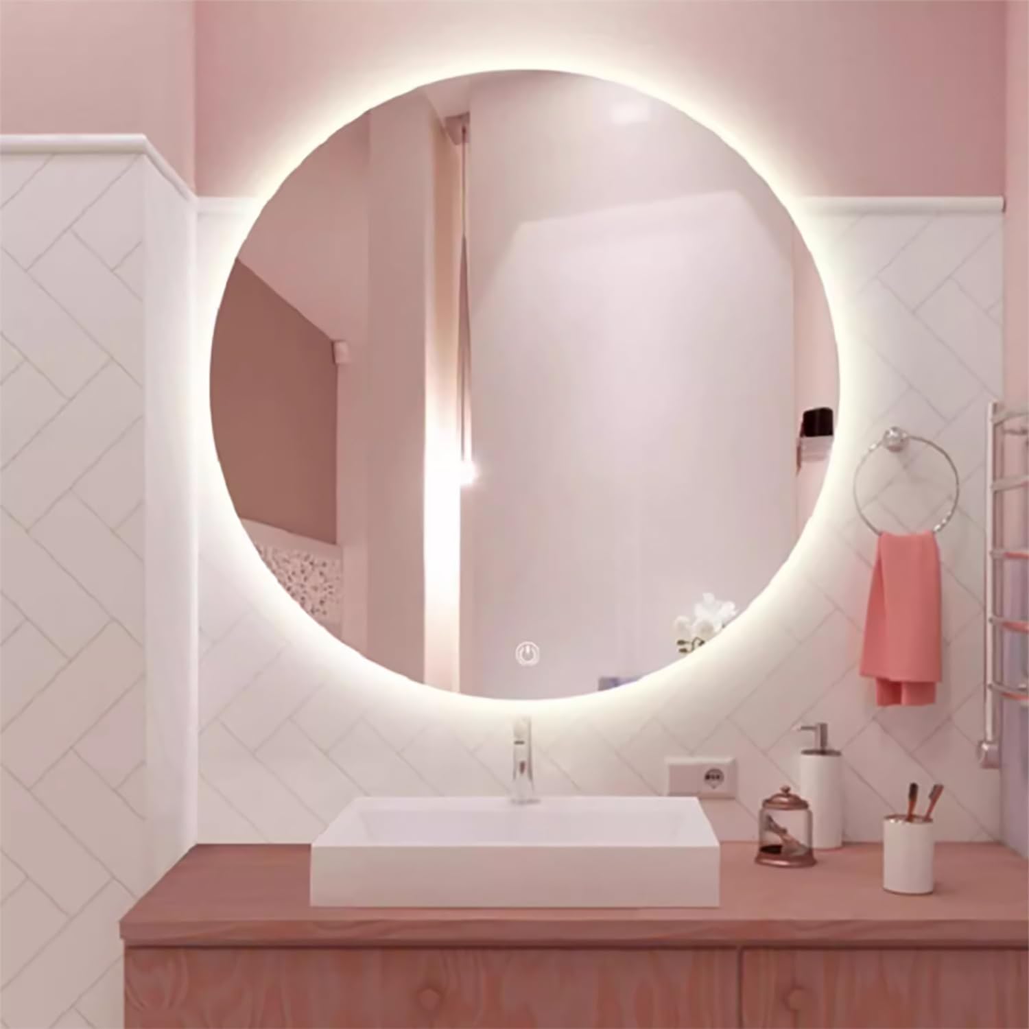 Miroir antibuée LED pour salle de bain fini la buée après la douche