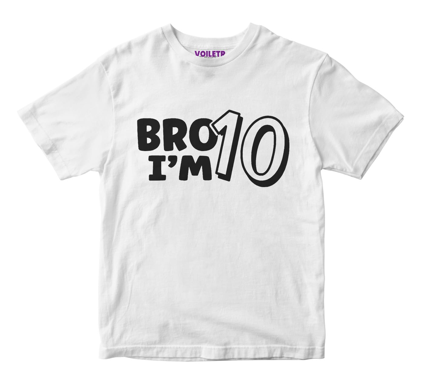 GenericBoys 10 Years Old Birthday Celebration Pure Cotton Tshirt