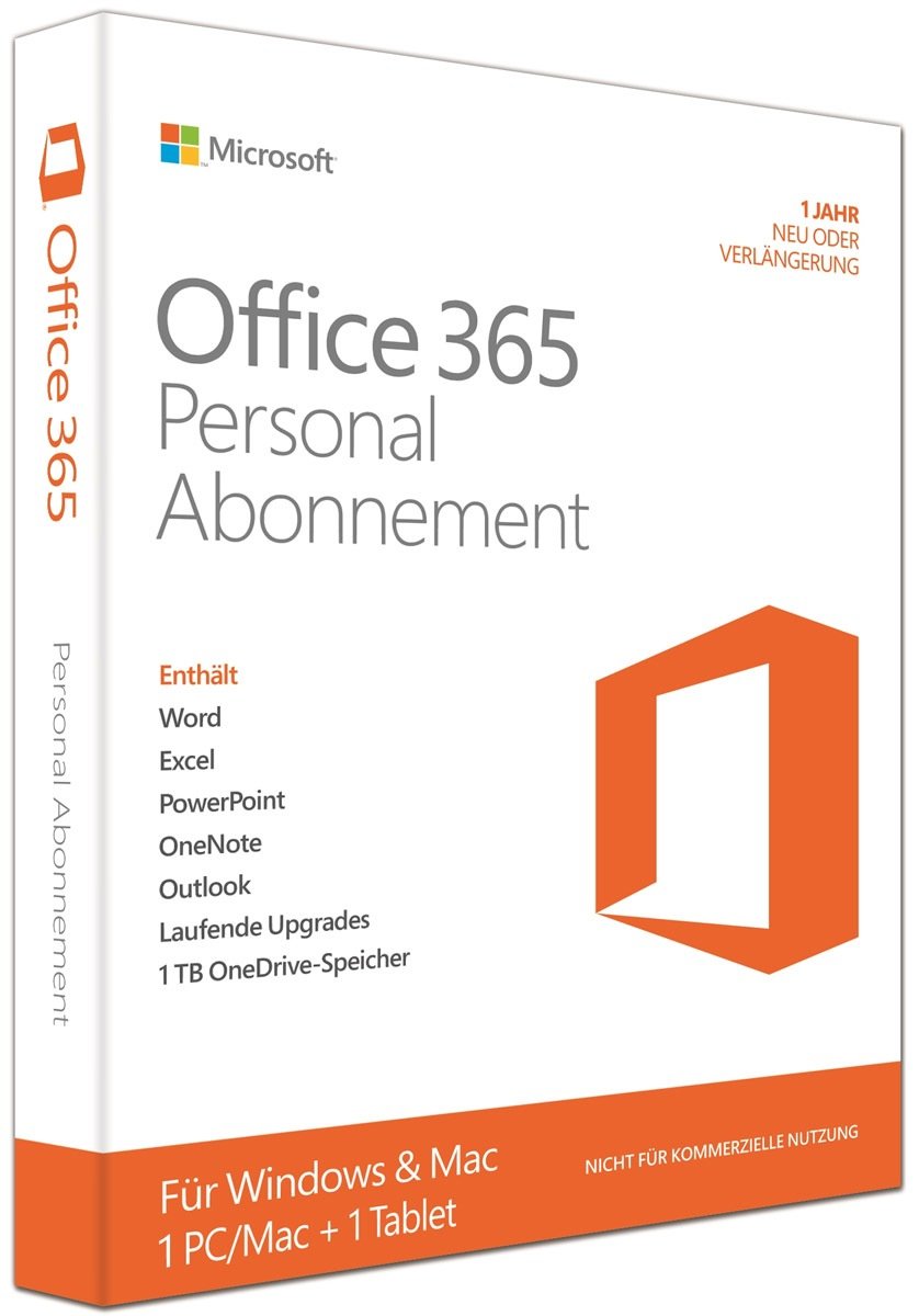 Microsoft Office 365 Personal - Suites de programas (1366 x 768 Pixeles, DEU, Windows 7 Home Basic, Windows 7 Home Basic x64, Windows 7 Home Premium, Windows 7 Home Premium x64, , Mac OS X 10.10 Yosemite, Mac OS X 10.6 Snow Leopard, Mac OS X 10.7 Lion, Ma