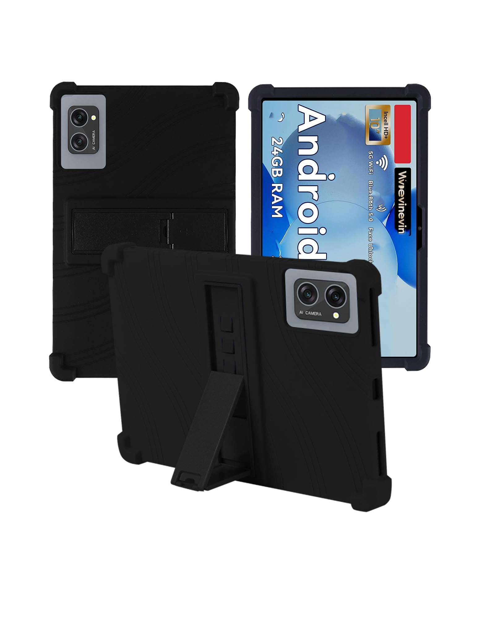 for TABWEE T20 Tablet 10.1 inch Tablet Case,BOVUGAC Soft Silicone Adjustable Stand Shockproof Kids Friendly for TABWEE T20 10.1