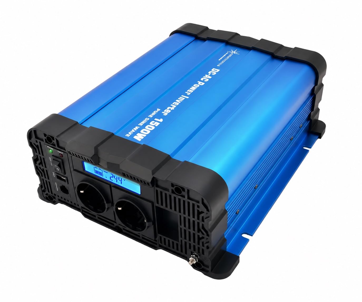 Solartronics Convertidor de Voltaje FS1500D 24V 1500/3000 Vatios Reiner Sinus Azul con Pantalla FS Serie Inversor Inversor