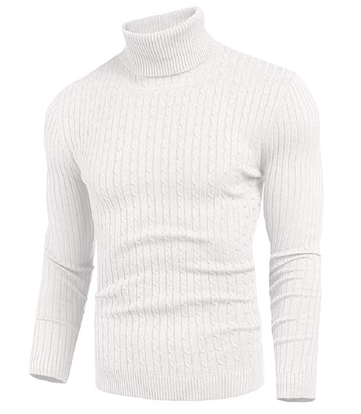 DENIMHOLIC Mens Cotton Turtle Neck Sweater