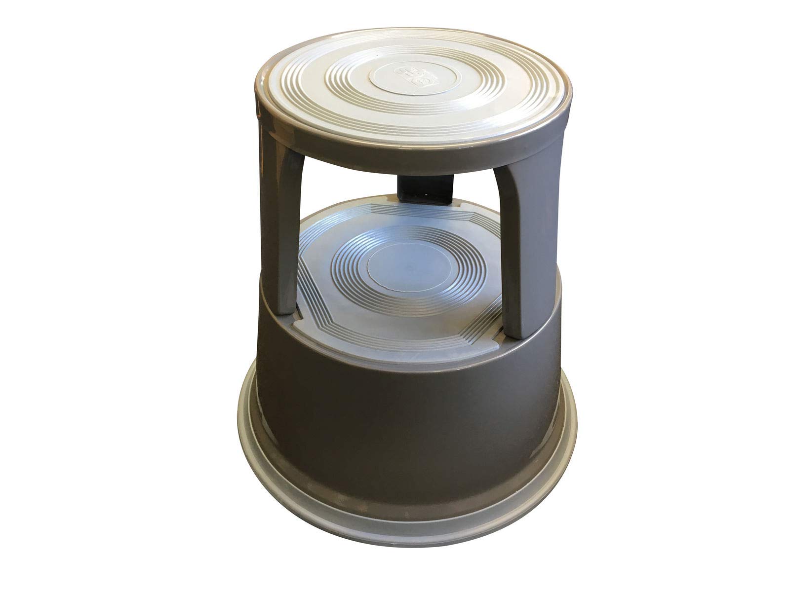 Janrax Grey Metal Step Kick Stool - Retail Warehouse Heavy Duty 150Kg Capacity