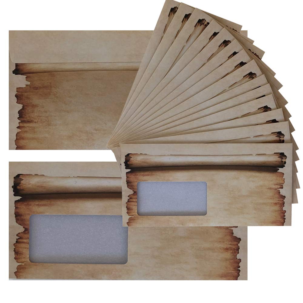Briefumschläge DIN lang mit Fenster, 110 x 220 mm mit Haftklebung im Mamordesign, Geschäftsumschläge mit Haftstreifen, 80 g/m² (Urkunde, 1000)