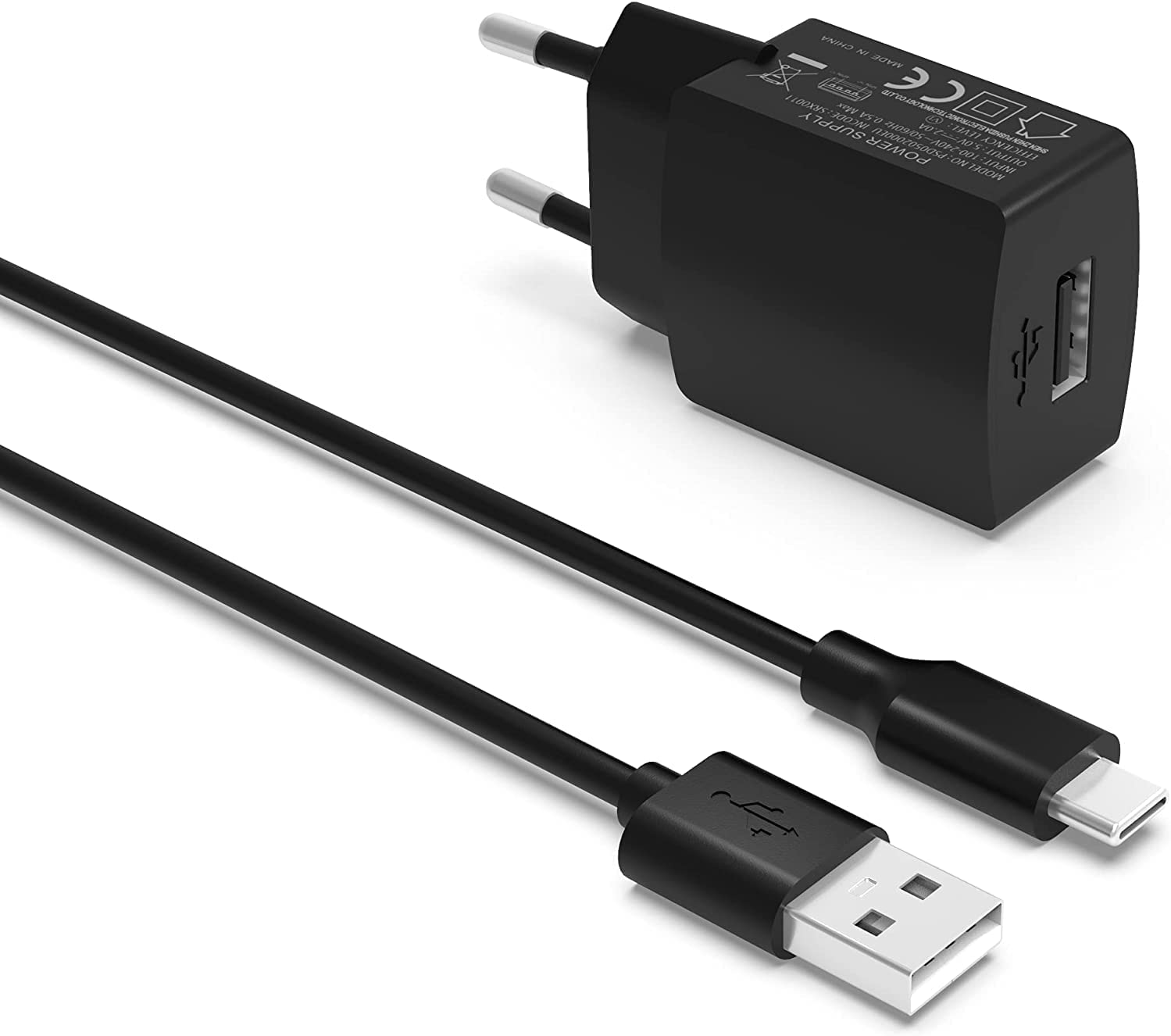 Superer USB Tipo C Cargador Compatible con Samsung Galaxy Tab A 10.1 2019 SM-T510, 8.0 SM-T380/T385/T590 Tablet Cable de Alimentación