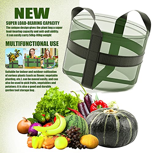 Ylyycc 6-Pack 5 Gallon Grow Bags Heavy Duty Thickened Nonwoven Plant Fabric Pots With Handles, Durable Portable Bags, Cylindrical #TOP3