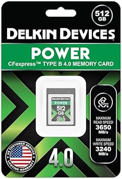 Amazon.com: Delkin 512GB CFexpress Type B 4.0 Memory Card for