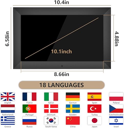 Miniatura 6 de Bgift Reloj despertador digital de 10.1 pulgadas con fecha y día de la semana para personas mayores, 12 alarmas, 20 recordatorios, calendario