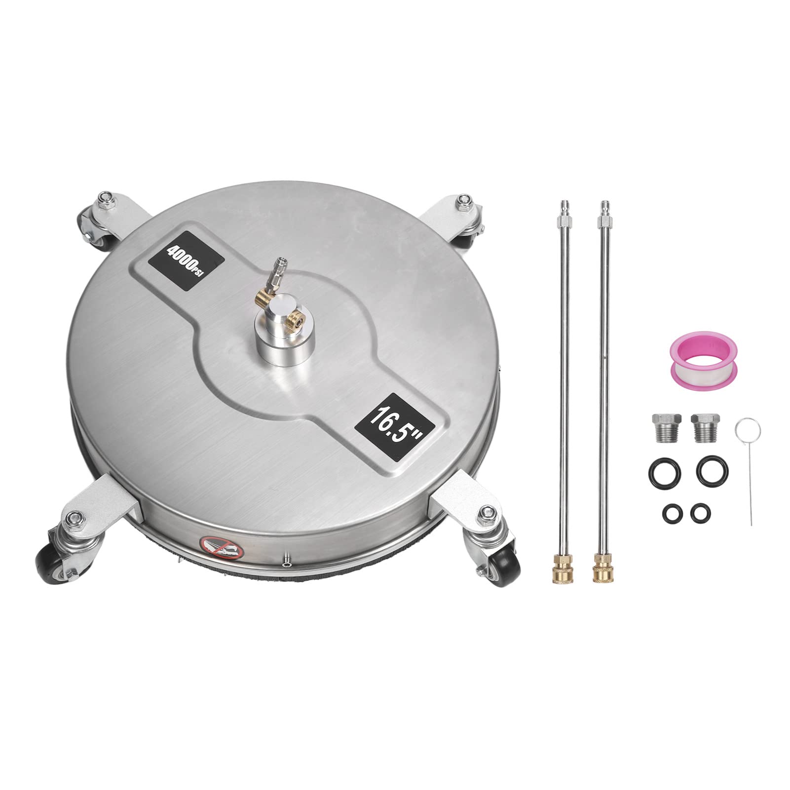 Limpiador de Superficies con Lavadora a Presión, Pulverizador de Doble Presión, Lavadora de Superficies Eléctrica de 4000psi con Varillas de Extensión para Patios