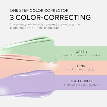 3 in 1 Color Correcting Makeup Primer Facial Serum, SPF 50 PA+++ Sunscreen Isolation Cream, Oil Control Moisturizing Skin Tone Correcting, One Step Color Corrector Face Primer