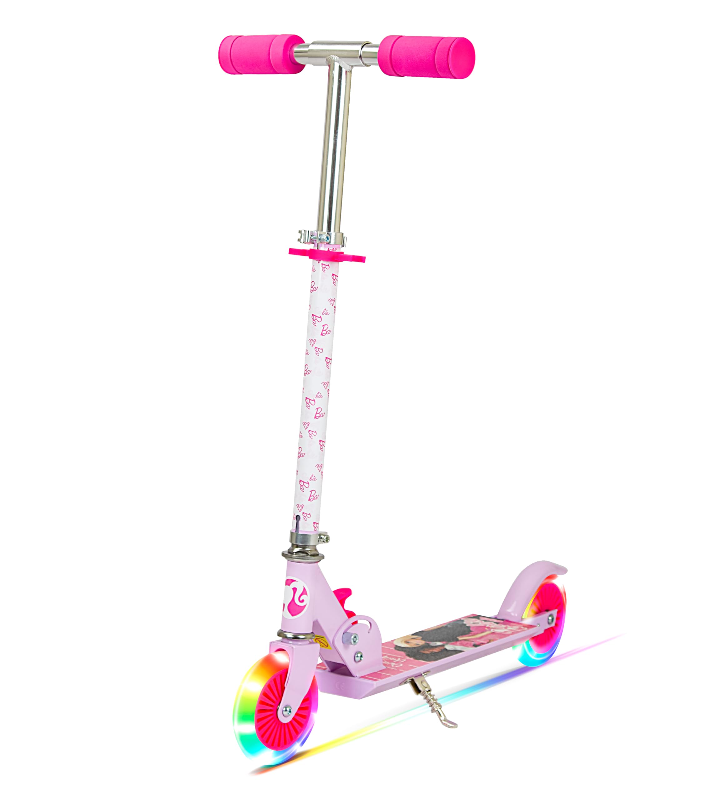 SPARTAN Barbie Scooter - 2 wheel with LED light Pink, SP-7060