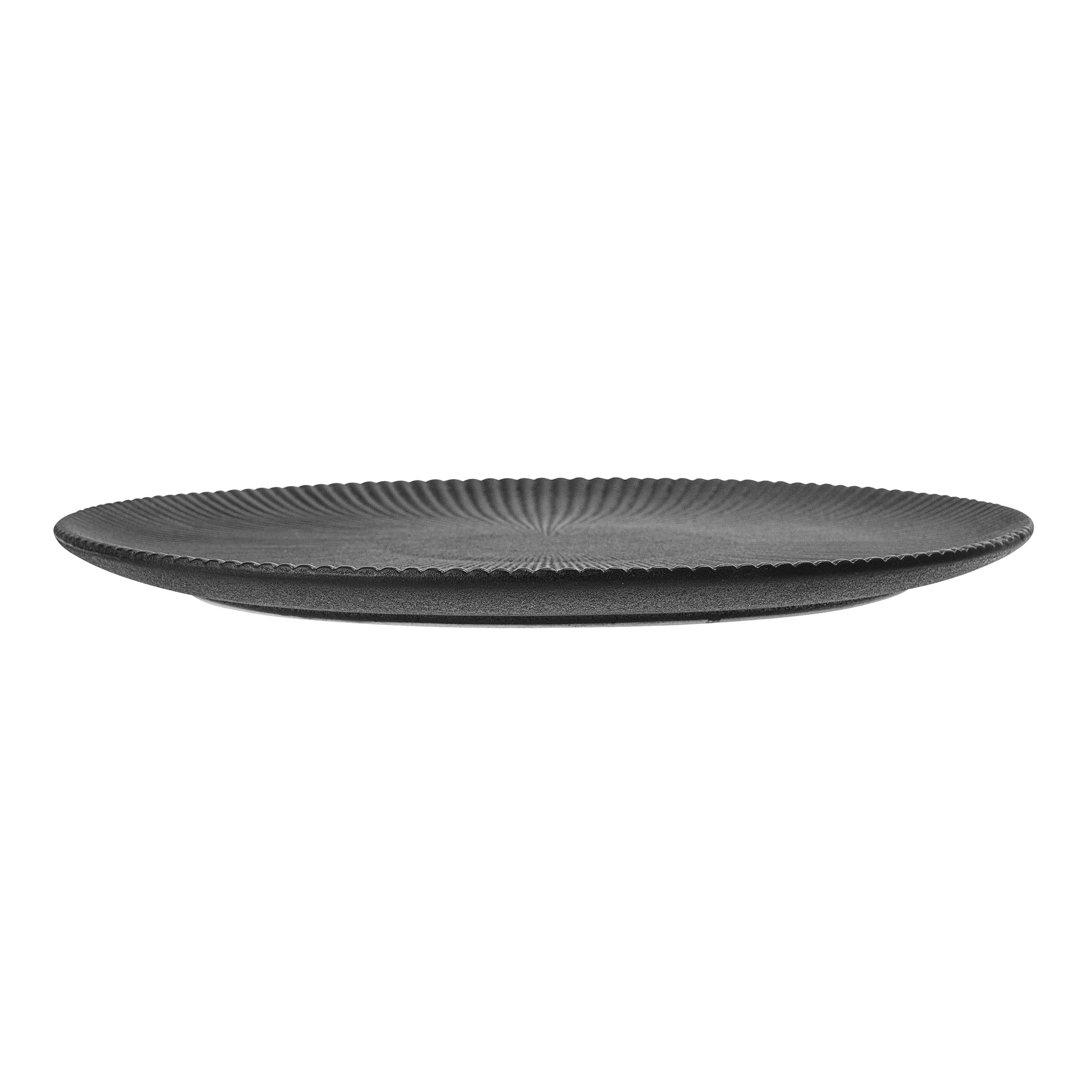 Bloomingville Neri 21255673 - Plato de cerámica en color negro con un diámetro de 29 cm