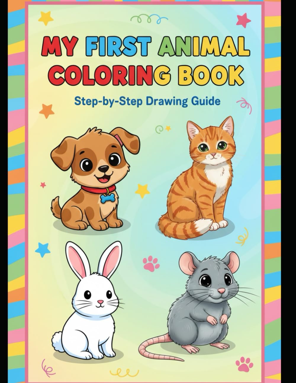 The Big Animal Coloring Book for Kids Ages 3 to 8: Fun and Easy Animal Coloring Pages for Toddlers and Preschoolers