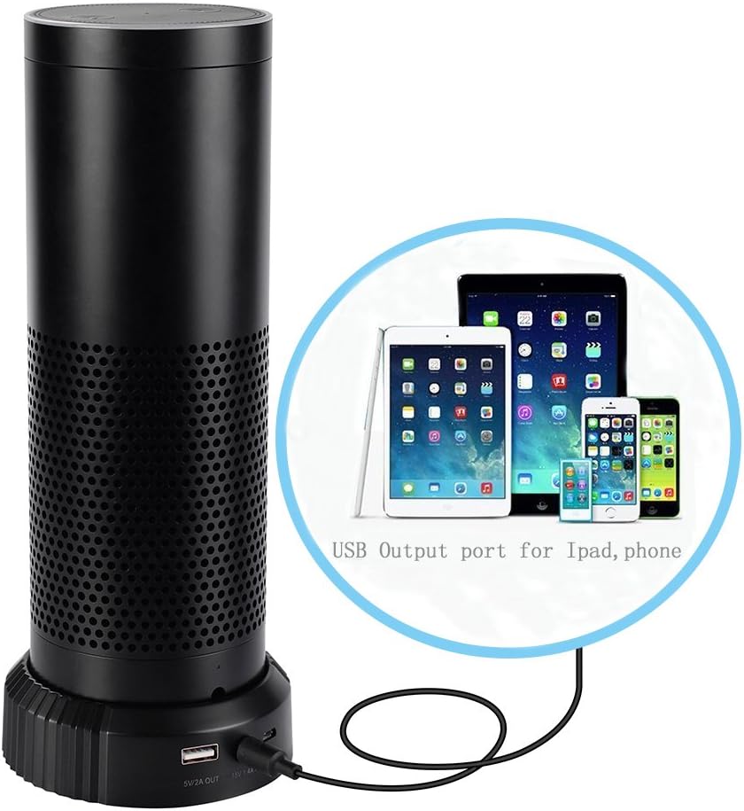 Battery Base for Amazon Echo,LUXACURY Amazon Echo Charging Station Adapter Dock Echo Power Bank Charger For Echo, Cellphones or Tablets 9000 mAh(Not for New Echo 2nd Generation and Echo Plus)