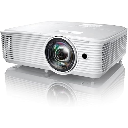 Optoma GT1080HDRx Short Throw Gaming Projector | Enhanced Gaming Mode for 1080p 120Hz Gameplay at 8.4ms | 1080p and HDR support with 4K UHD input | Bright 3,800 Lumens for Day and Night| White
