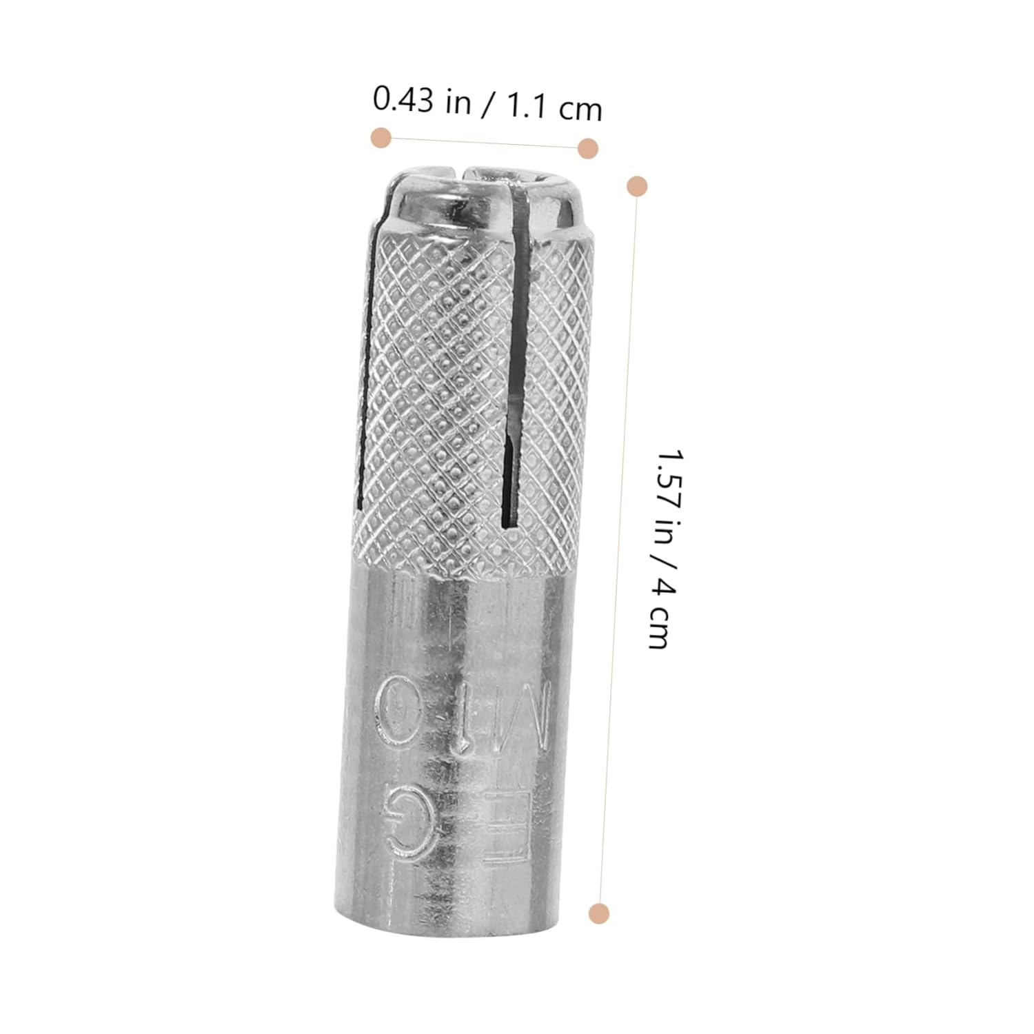 GLEAVI 50pcs Knurled Drop-in Anchors for Solid Concrete Galvanized Expansion Bolts Easy Installation for Wall and Structure Fixing