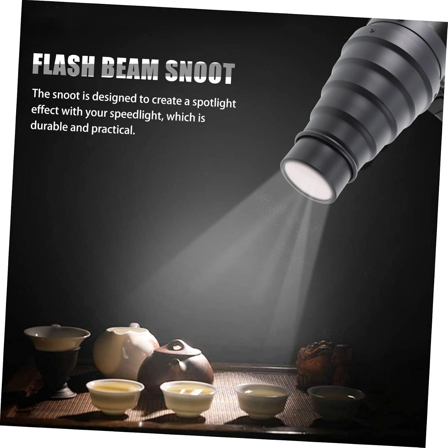 Conical Beam Tube for Photography Flash Accessories