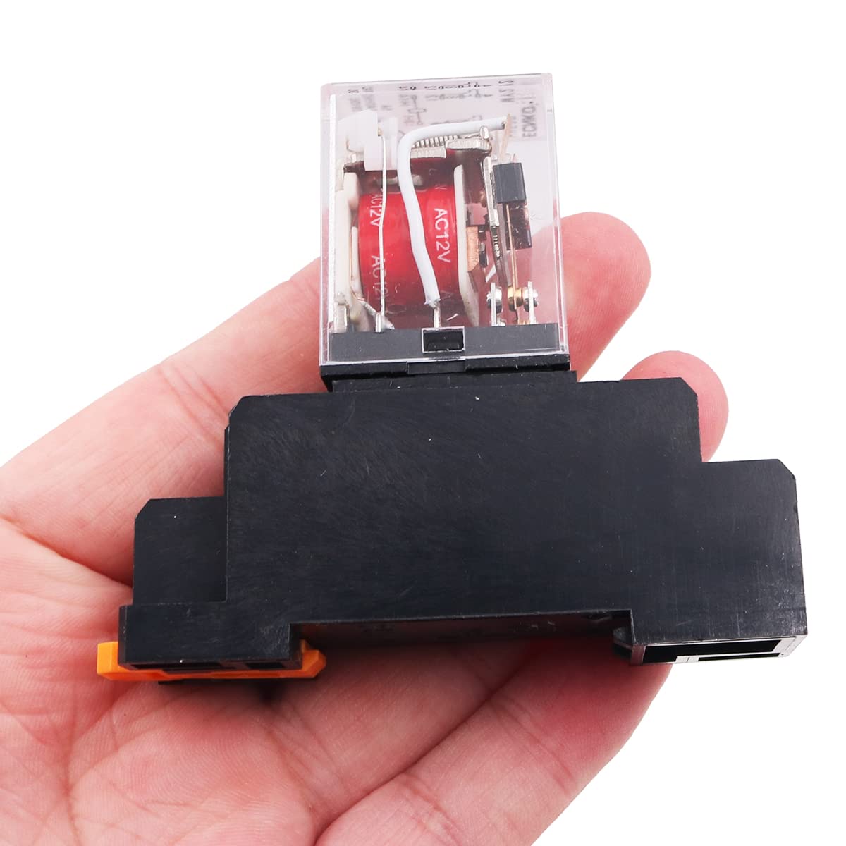 WANGCL 2PCS Mini AC 12V Relè Interruttore Elettromagnetico 8Pin DPDT Relè 2NO+2NC con Indicatore LED