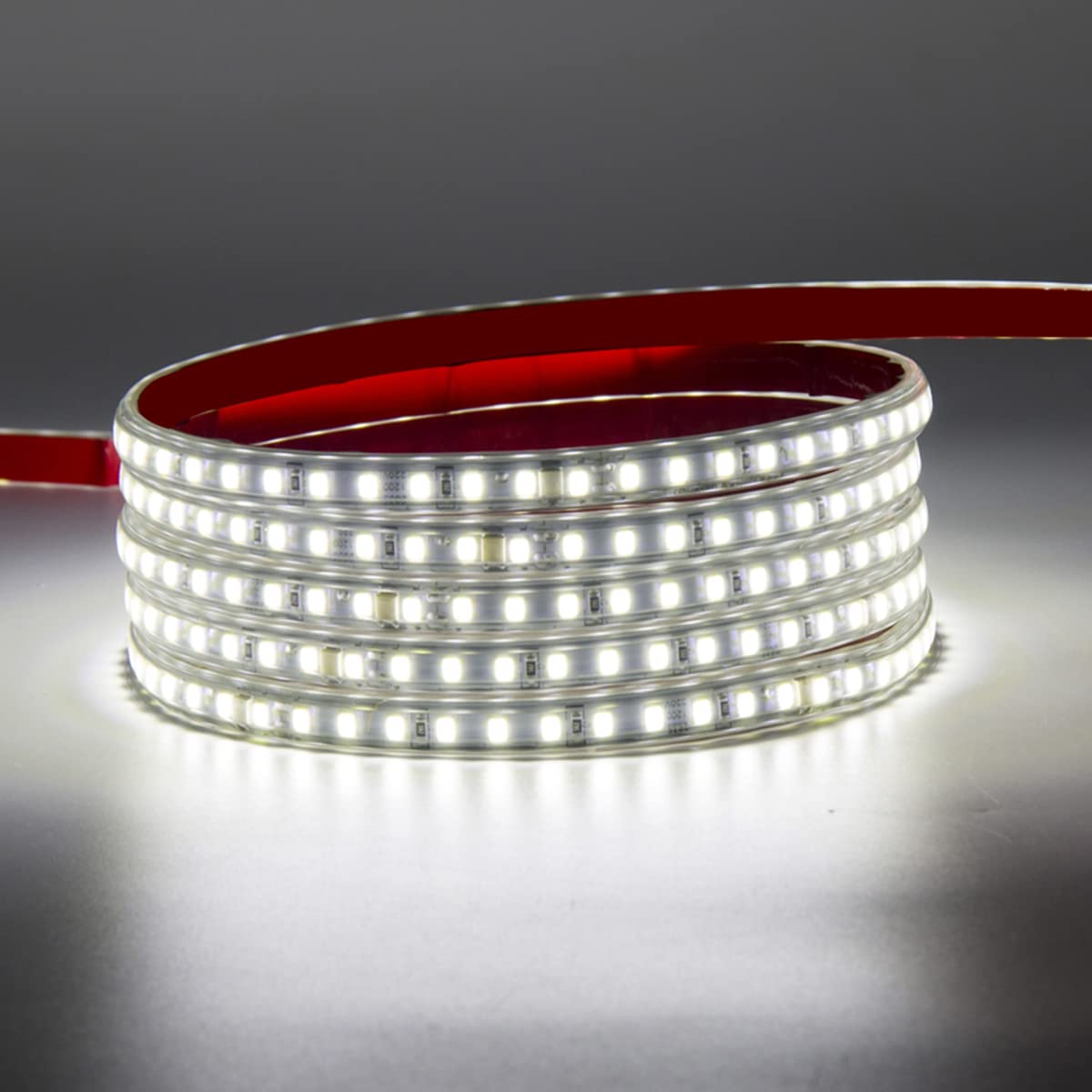 12m tira de LED con IC - blanco frío, directo a CA 220 V, autoadhesiva, cinta LED de 2835 SMD 120 Leds/m Strip, iluminación muy brillante, IP65 impermeable