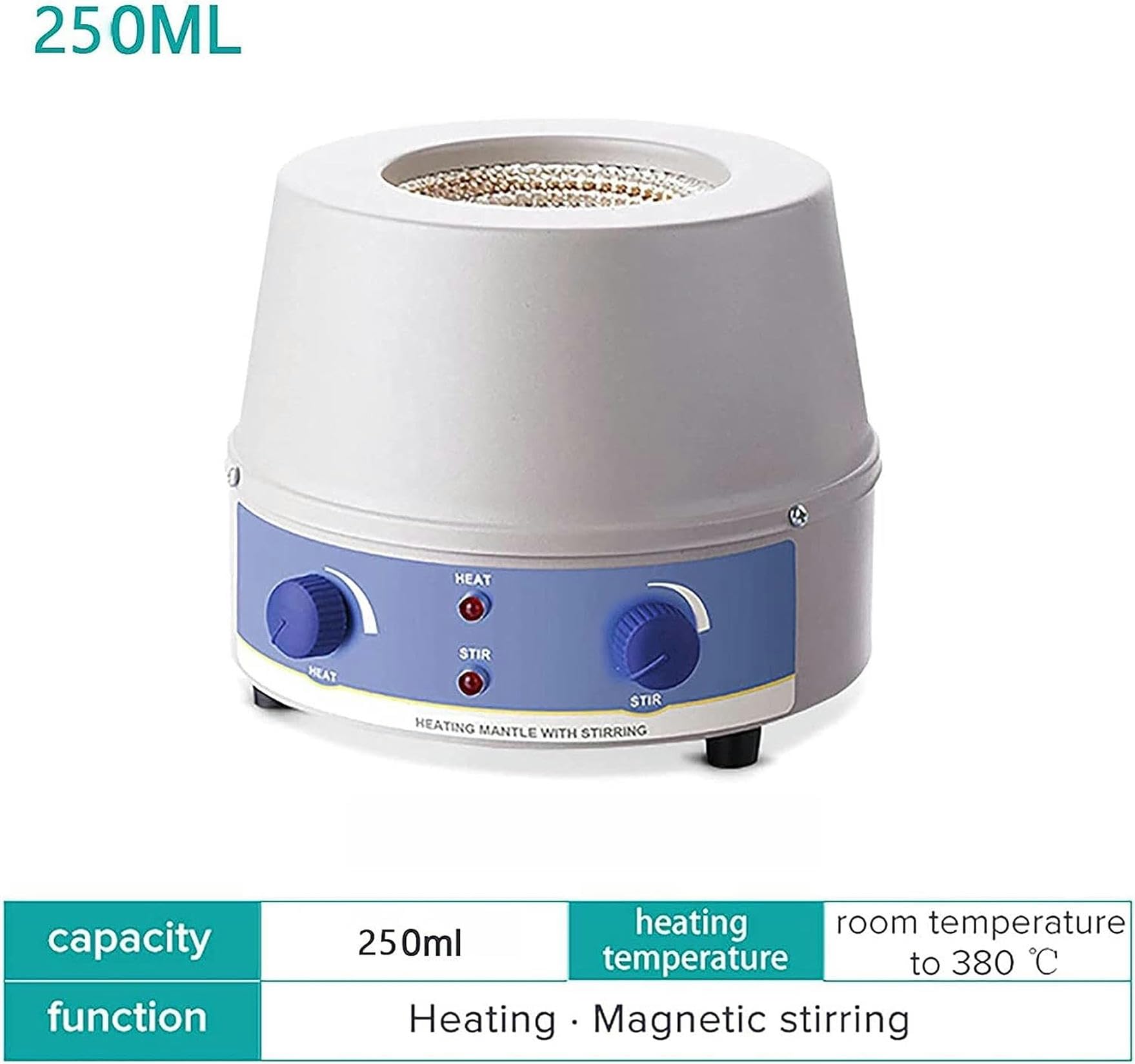Manta Calefactora para Agitador Magnético, 100 Ml/250 Ml/500 Ml/1000 Ml/2000 Ml, 100-2400 W, para Laboratorio, 250 Ml