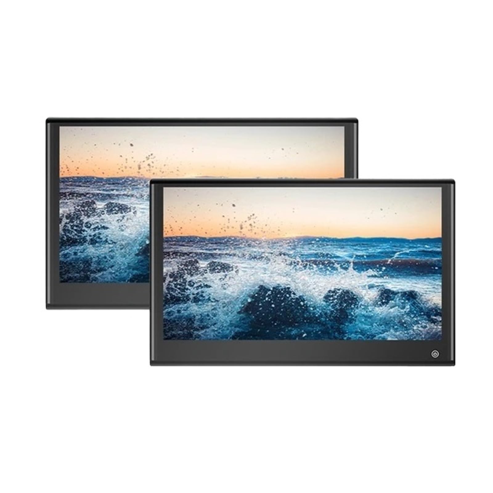 Lettore Dvd per Auto Monitor for Poggiatesta for Auto da 11,6/13,3 Pollici 4+64G IPS Tablet Touch Screen Lettore Video Multifunzione 4K Display for Sedili Posteriori FM(2 PCS Black 11.6)