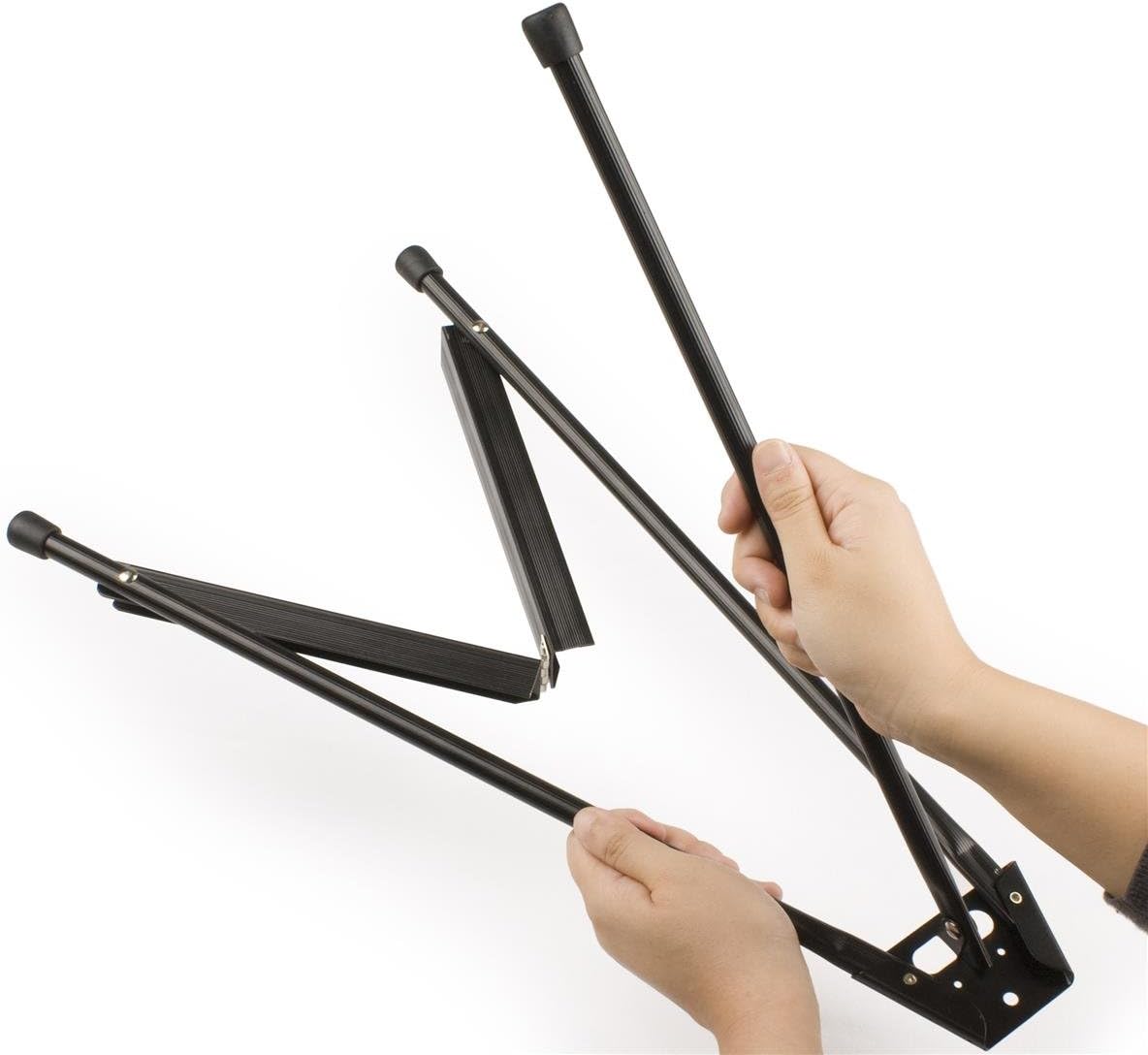 Set of Four - Tabletop Easel, Folding Design, Black Aluminum Tripod for Books and Picture Frames up to 16 Inch Tall - Ships Fully Assembled