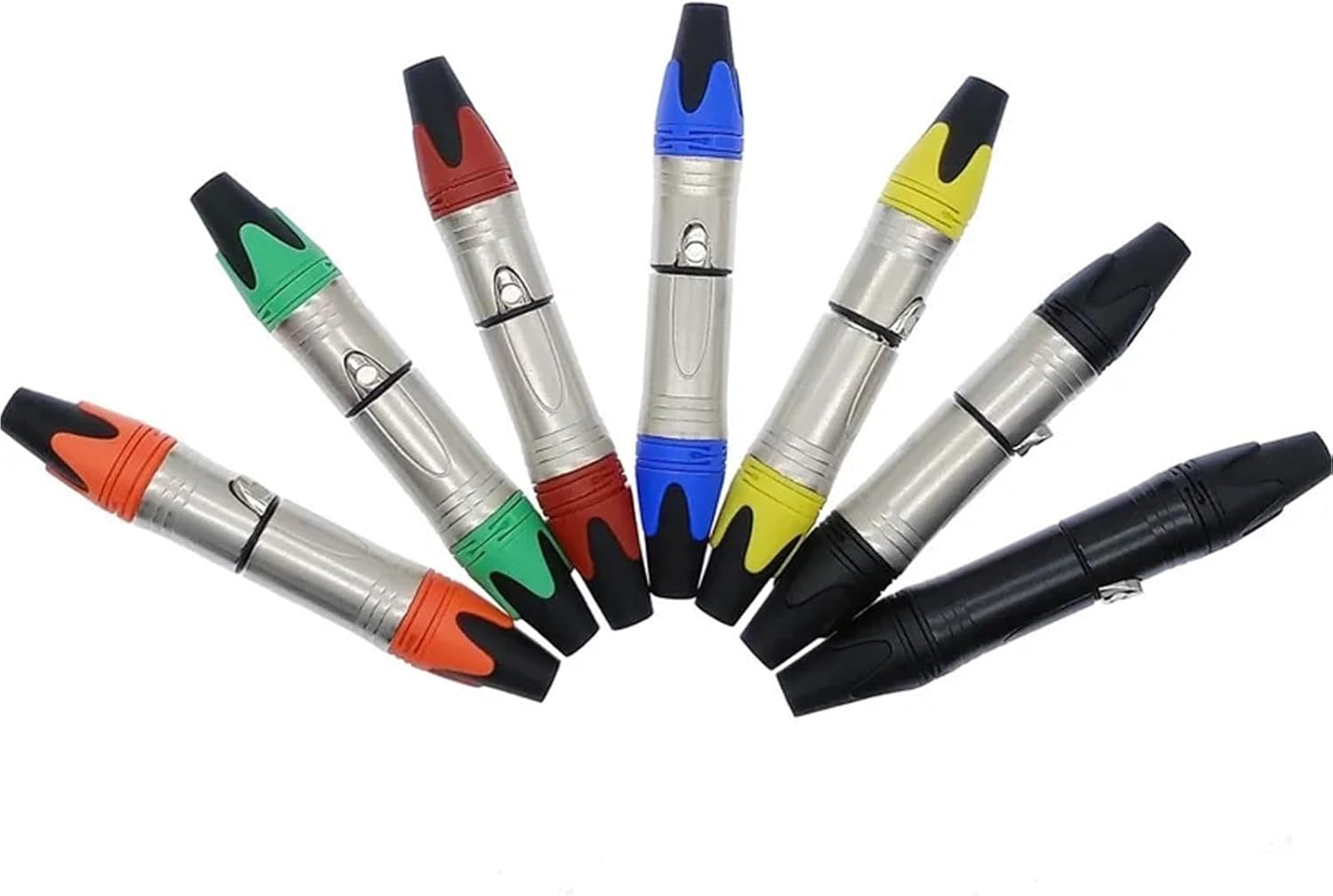 10Pcs XLR Connector Audio Plugs Microphone 3pin Speaker Male & Female Colour(Green-S)