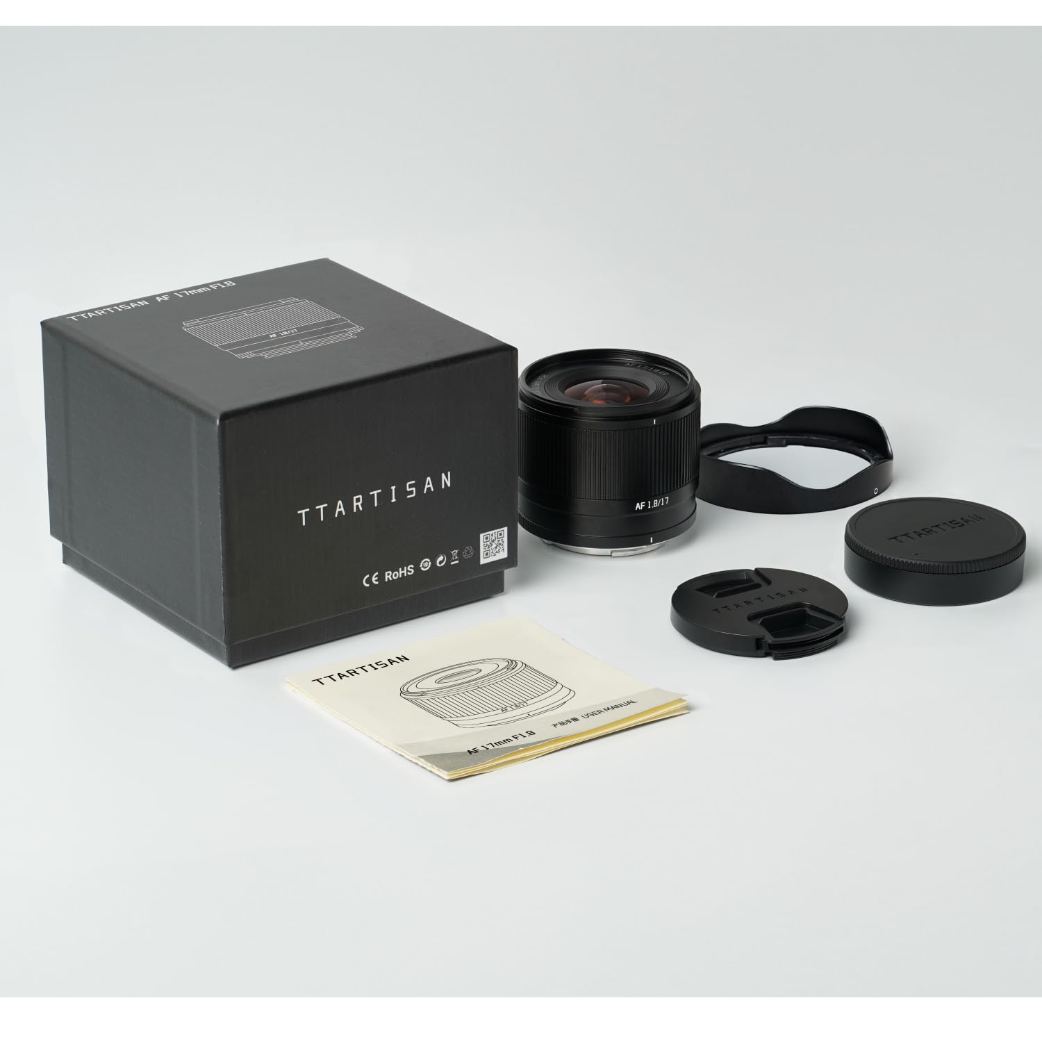 TTARTISAN AF 17 mm F1.8 Air per FX-Mount | equivalente 25 mm | grandangolo F1.8 | design in alluminio ultra leggero | ideale per fotocamere X-Series X-A1 X-A10 X-H1 X-T1 XS10