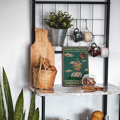 Miniatura 5 de Póster de metal de pared vintage crece pensamientos positivos Póster vintage