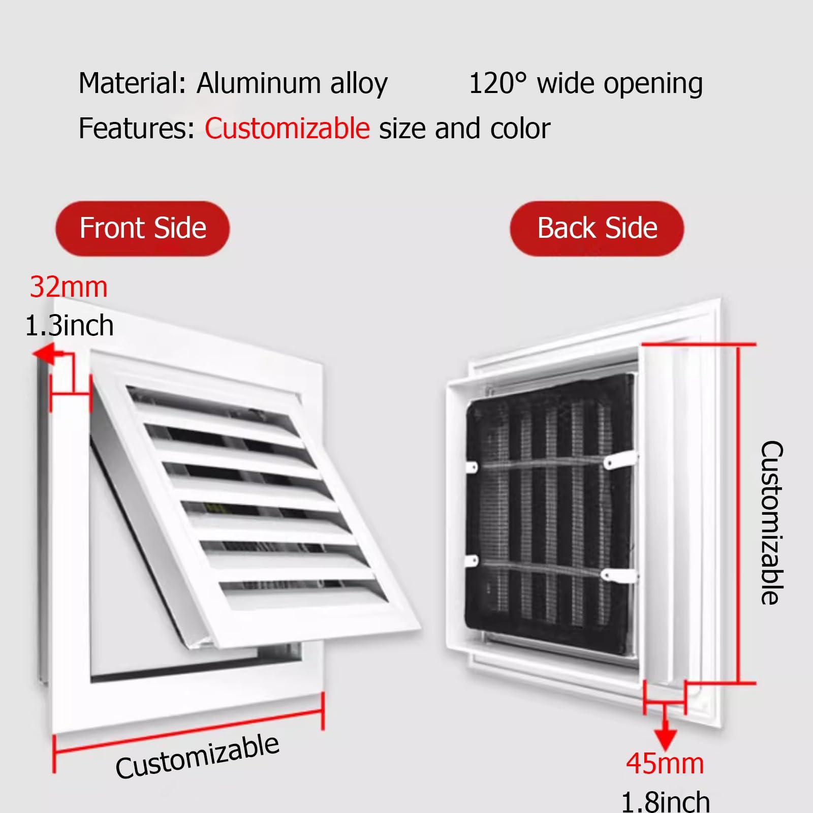 Panel de Acceso Escondido Yeso Puerta Oculta para Acceso a tuberías en techos y Paredes, Panel de Acceso Grande y pequeño Personalizable, Fácil de Instalar y Duradero(Style A,18"x26"/45x66cm)