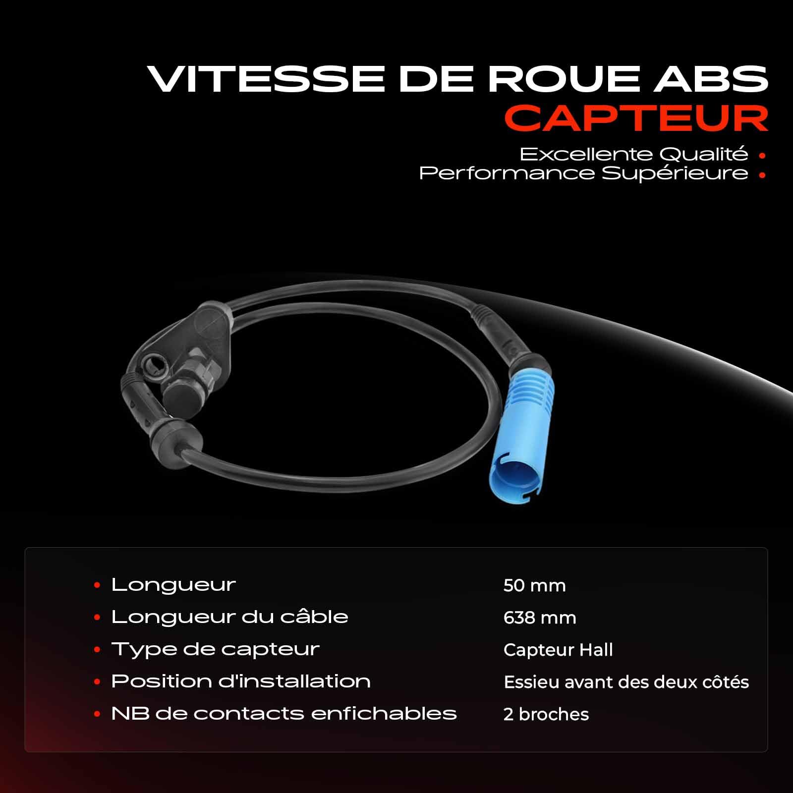 XYWOPO Capteur De Vitesse De Roue ABS Avant Arrière Gauche Droite, For Mercedes-benz, X164 W164 W251 GL350 GL320 ML320 ML350 OE #1645400717 1645400917
