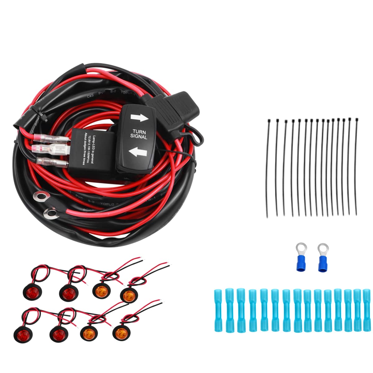 Rocker Switch Turn Signals Street Legal Kit Universal UTV Rocker Switch