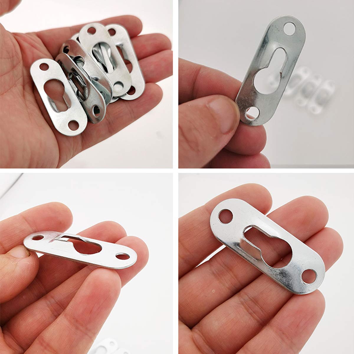 60 Sleutelgat Hanger, Sleutelgathangers, Lenshoofd Beslag Wandmontage, Metalen Sleutelgat Slotjes, Beeldhangers voor Fotolijst Spiegels Kast Hanger, met 120 Schroeven 60 Sleutelgat Hanger, Sleutelgathangers, Lenshoofd Beslag Wandmontage, Metalen Sleutelgat Slotjes, Beeldhangers voor Fotolijst Spiegels Kast Hanger, met 120 Schroeven