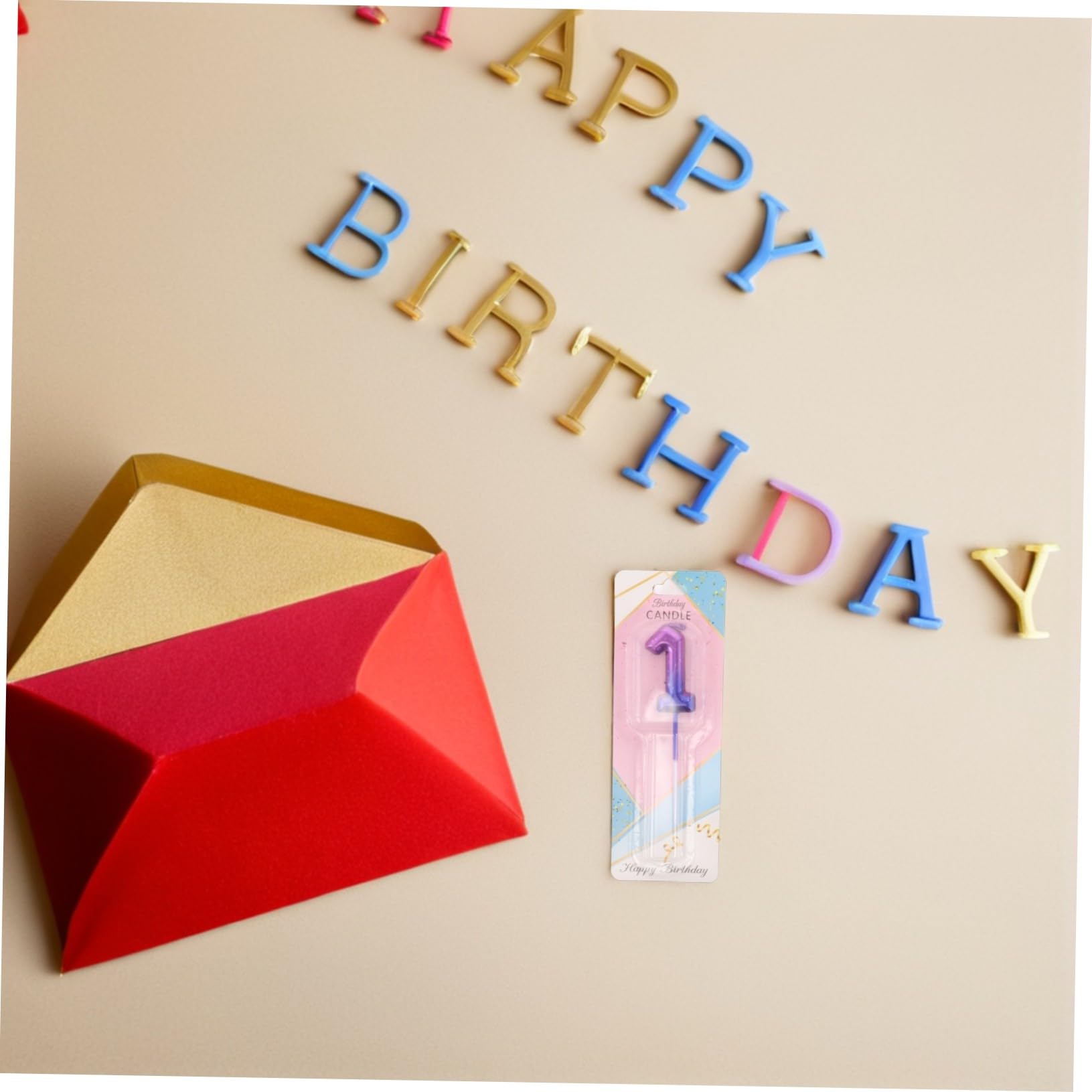 10 Piezas Velas Número Gradiente de Cumpleaños con Base Estable Decoración para Tartas de Fiesta Celebraciones