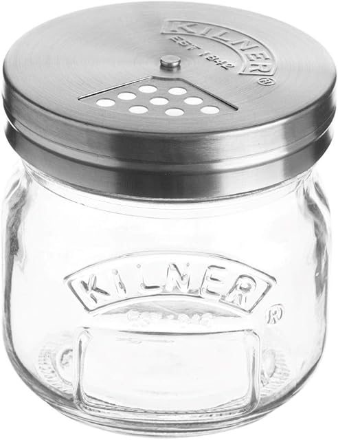 Kilner Glass Storage Jar with Adjustable Shaker Lid, Lime, 0.25L