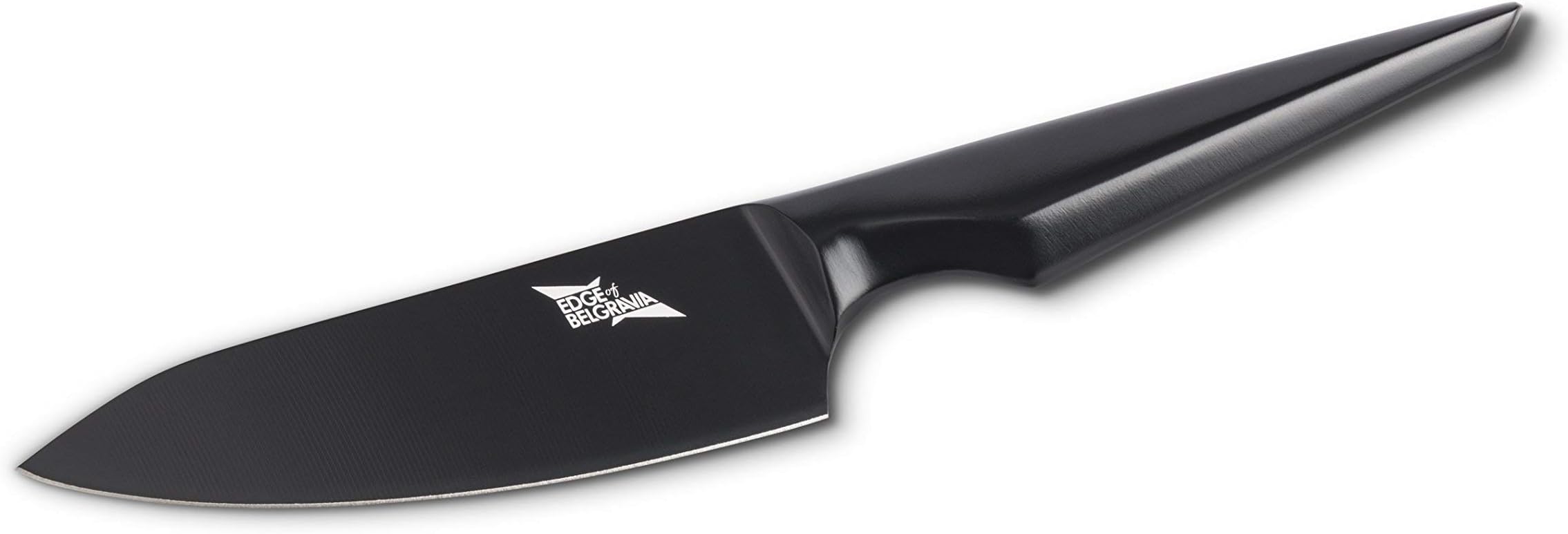 Edge of Belgravia Galatine Black Non Stick Stainless Steel Knife Ergonomic Grip Heavy Feel (Chef Knife 6")