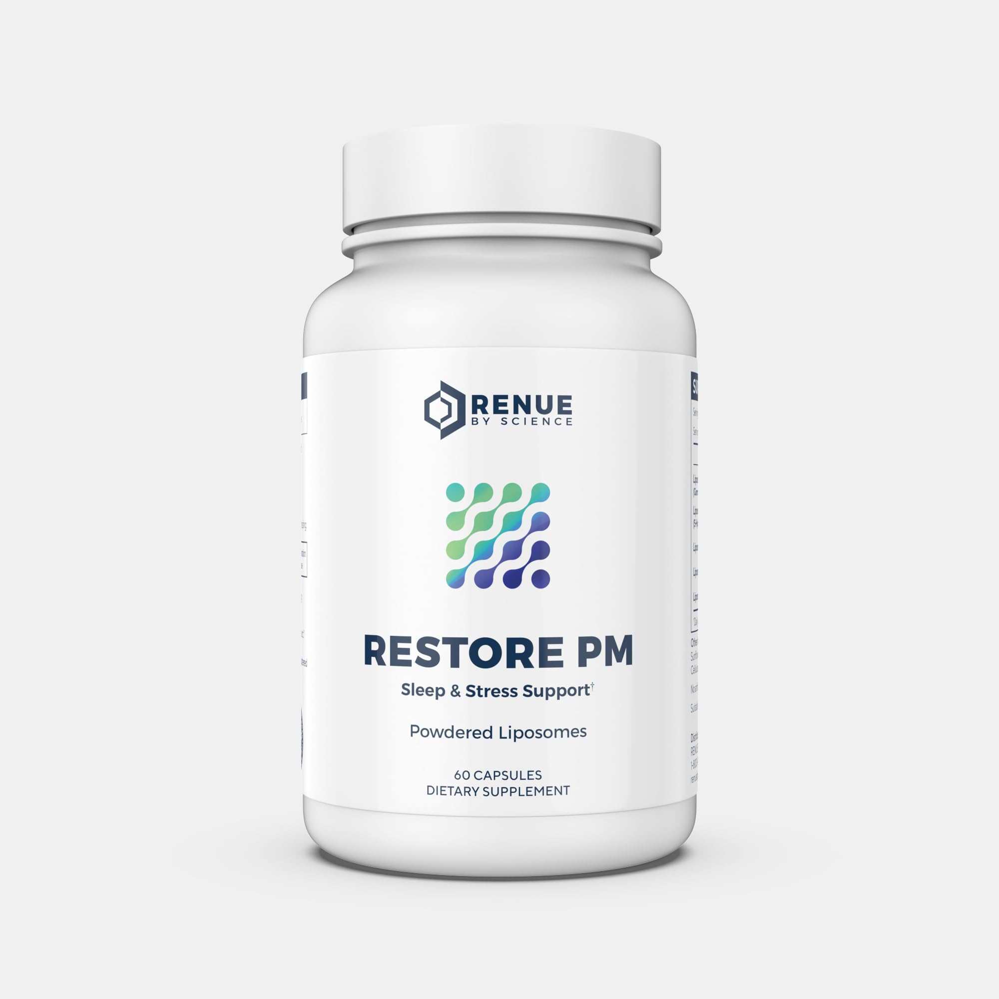 melatonin with glutathione Renue By Science Restore PM | Liposomal GABA Supplements | 60 Capsules Melatonin (1mg) 5HTP (100mg) (65mg) Apigenin (75mg) GABA (150mg) - Non-GMO abbott glutathione tablets Select Bottle:PET Plastic copper