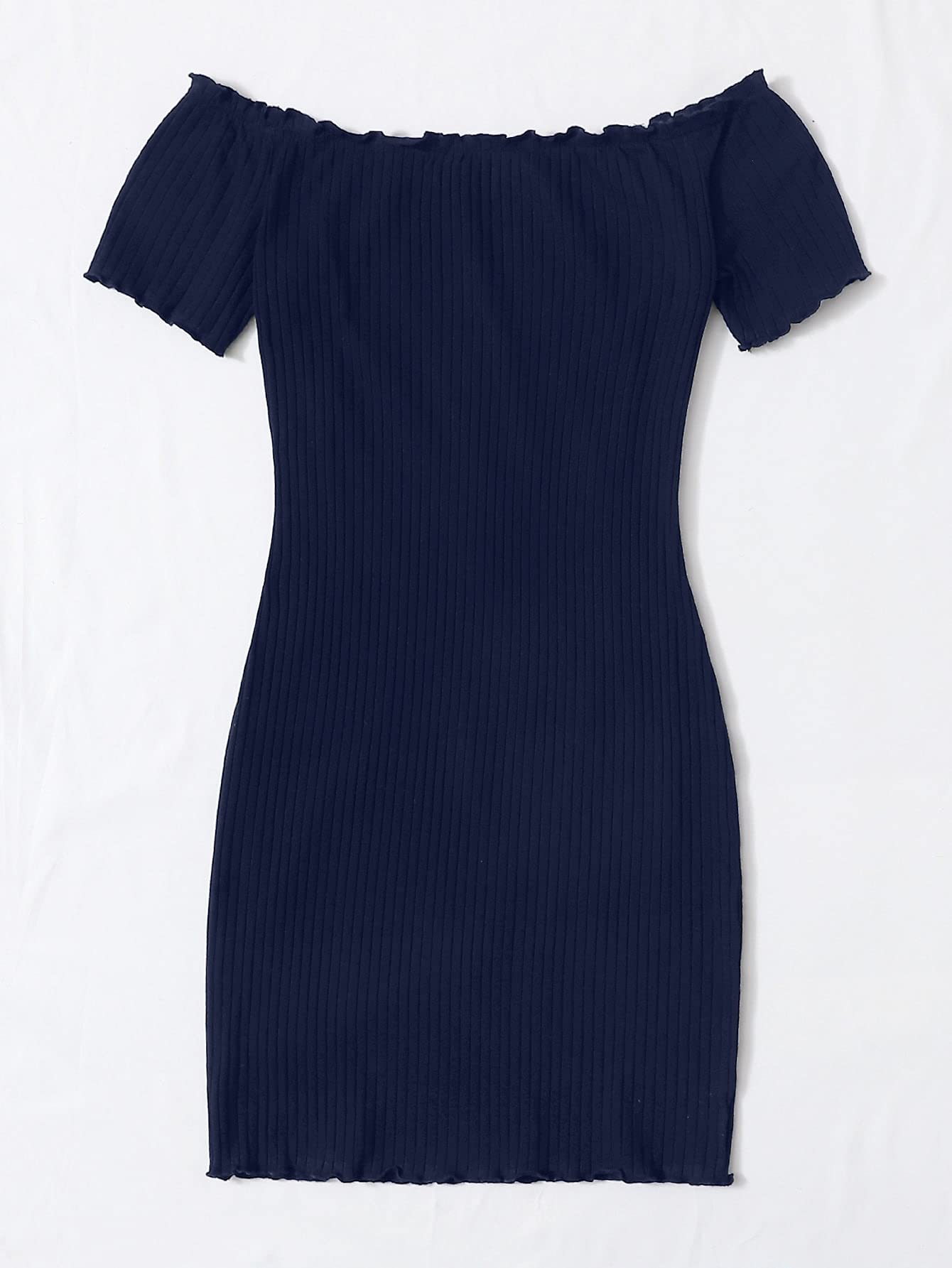 off the shoulder lettuce edge dress Senorita Off-Shoulder Lettuce Edge Detail Ruched Mini Dress Hot Pink