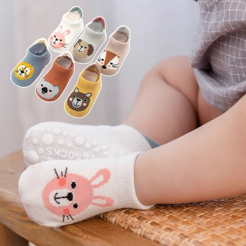 Calze Bambino Sicure Camminare GRPSKCOS Calzini Antiscivolo Bambini - 12 Paia, Cotone, Per 0-10