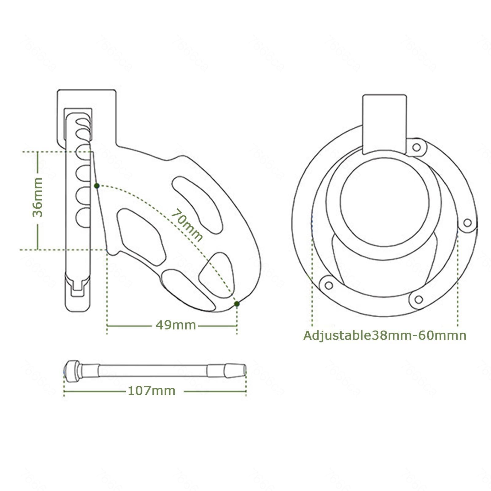 Chastity Cage Männer Metall Verstellbar Keuschheitskäfig Herren Metall,A