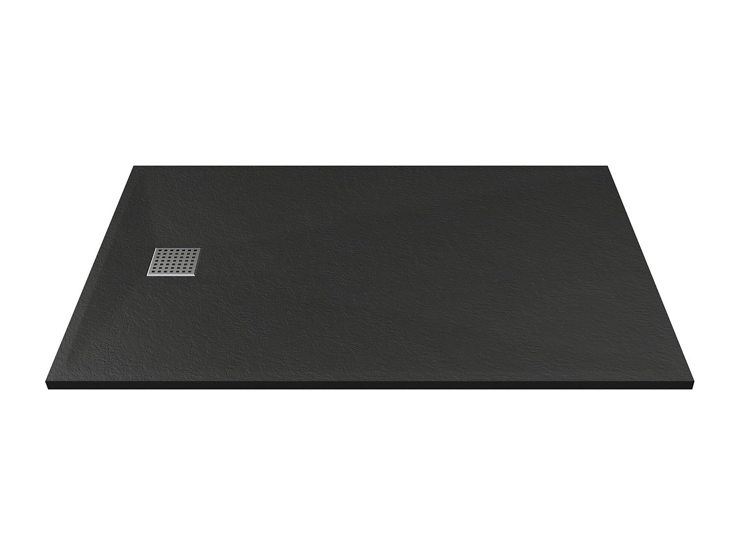Vente-unique - Plato de Ducha de Resina - Negro - 140 x 90 cm - MIRNOSA